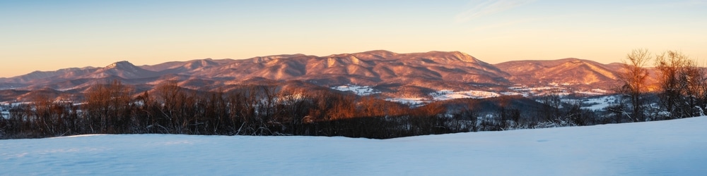 Enjoy beautiful views like this in the Shenandoah National Park when you stay at our luxury cabins in Shenandoah Valley